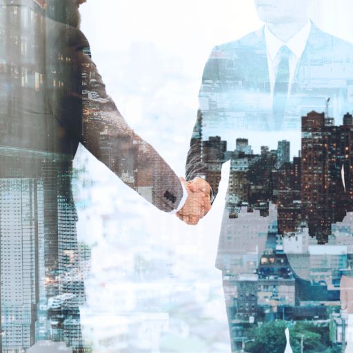 Professional handshake representing partnership and trust
